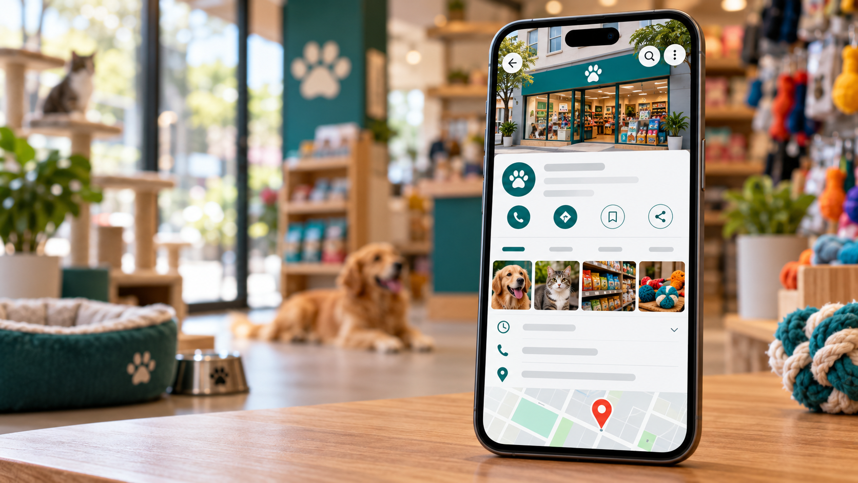 Perfil de pet shop otimizado no Google Maps